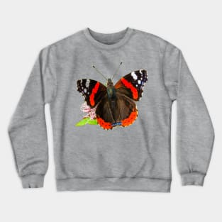 Red Admiral Butterfly Crewneck Sweatshirt